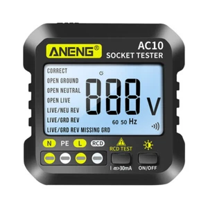 ANENG AC10 Socket Tester LCD Digital Power Outlet Voltage Detector (UK) HOT - Picture 1 of 11