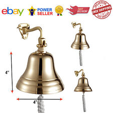 Vintage Brass Wall-Mounted Nautical Ships Bell Last Order Bell School bell - 4"