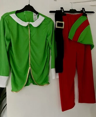 Father Christmas elf / Santas helper fancy dress costume, 5-8 years  - Image 1 of 4
