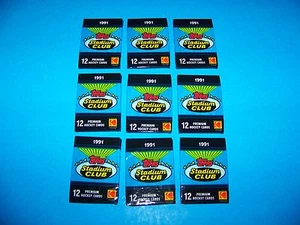 Tarjetas coleccionables de hockey de la NHL (9 paquetes) Topps 1991 vintage - Imagen 1 de 2