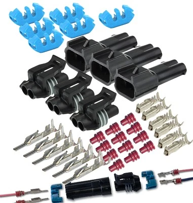 3-Set Delphi 2-Way 14 amps Connector w/16-18 AWG Seal Waterproof, Metri-Pack 150 - Image 1 of 4