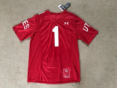 Under Armour Men’s Utah Utes #1 Jersey,  Size: L Color: Red NWT Cover