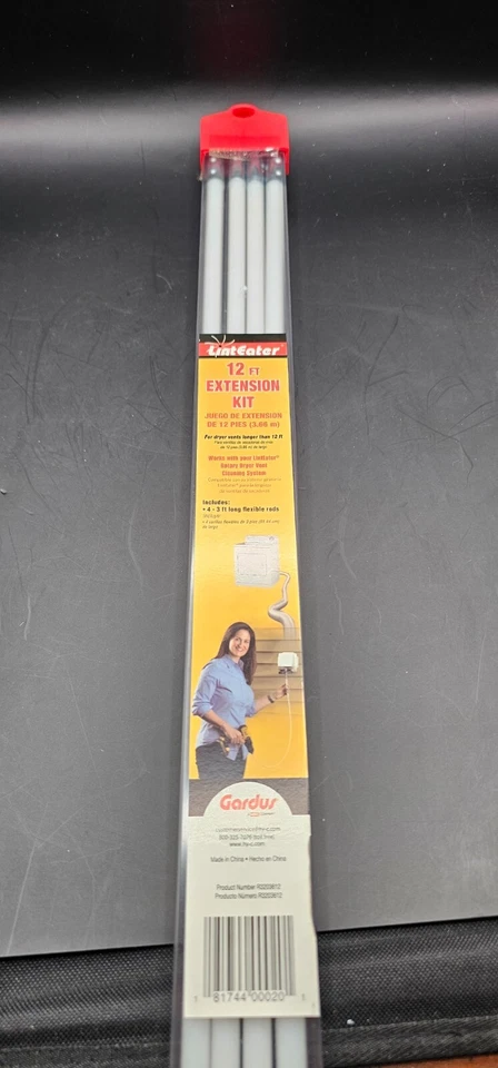 Kit de extensión de 12 pies sistema de limpieza de ventilación secadora rotativa LintEater - NUEVO Foto 1 de 1