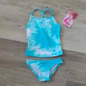 NWT Kanu Surf Toddler Girls 2-Piece Swim Set Blue Size 2T - Picture 1 of 13