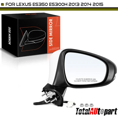 Espejo plegable manual blanco con 9 pines para Lexus ES350 ES300h 2013-2015 pasajero Foto 1 de 4