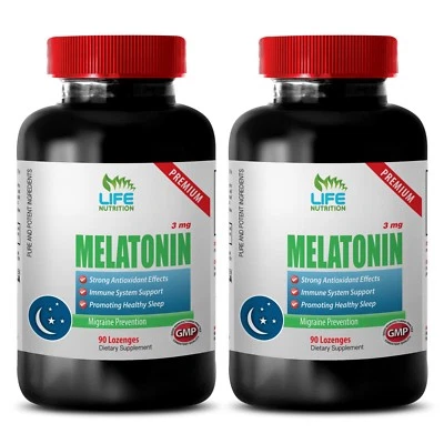 melatonin supplement - Melatonin 3mg 2 Bottles - stress relief formula - Image 1 of 4