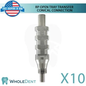 10X RP Conical Connection Open Tray Transfer Coping Titanium Dental Abutment - Picture 1 of 3