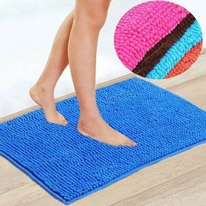40*60cm Chenille Bathroom Carpet Mat Anti-slip Doormat Rug Bedroom Floor Mat Rug - Picture 1 of 34