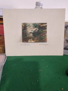 Fred Thompson "Turn In The Road" Landschaftsstil handkolorierte Tönung - Bild 1 von 4