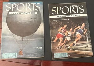2 X Sports Illustrated Magazines Hot Air Ballon Olympic Running Lot 1955 1956  - Picture 1 of 4