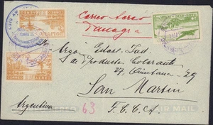 BOLIVIA AIRMAIL WW2 COVER 1941 COCHABAMBA ARGENTINA - Picture 1 of 1