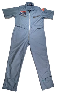 Traje de vuelo del centro de visitantes de la NASA con cremallera Huntsville Alabama adulto talla #42 - Imagen 1 de 13