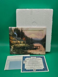 Thomas Kinkade Seasons of Reflection Ceramic "A New Day Dawning" 2000 Numbered - Picture 1 of 4