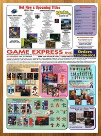 1998 Game Express Print Ad/Poster N64 Sega Saturn Dragon Ball Mega Man Toy Art