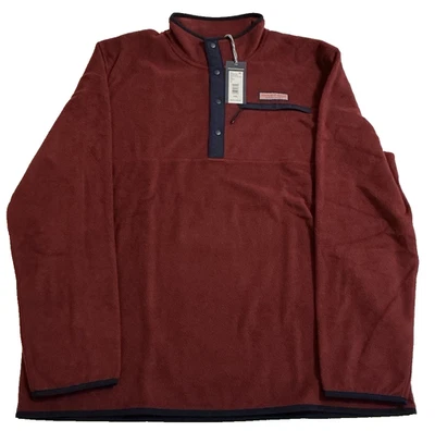 Pullover Vineyard Vines Harbor polar cuarto de presión carmesí para hombre talla XXL NUEVO CON ETIQUETAS Foto 1 de 4