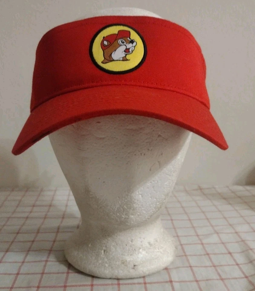 Buc-ee's Castor Visera Gorra Sombrero Rojo Hombre Mujer Ajustable Bordado Foto 1 de 4