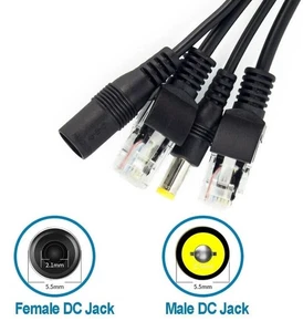 Passive Poe Injector Poe Adapter Cable Rj45 Injector Splitter Kit *New* - Picture 1 of 7