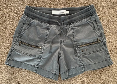 Sonoma Cargo Utility Shorts Ultracomfort Waistband Women's Size 4 Gray - Image 1 of 4