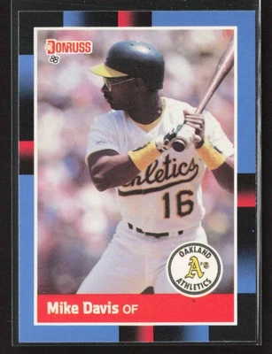 Mike Davis 1988 Donruss #281b Oakland Athletics - Image 1 of 2