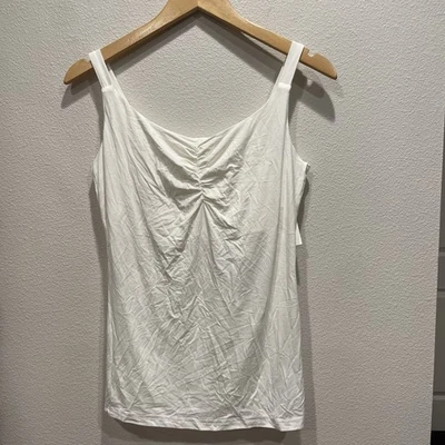 Nuevo con etiquetas Camiseta sin mangas Seraphine Marfil Blanco Cinched Cami con sujetador de estante Bambú de enfermería Talla M Foto 1 de 4
