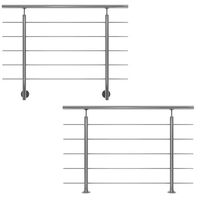 DOLLE Geländer Set Edelstahl V2A Handlauf Treppe Terrasse Brüstung 150 cm