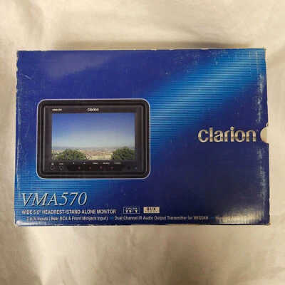 5.6” Clarion VMA570 Headrest/Stand-Alone Digital TFT LCD Widescreen Monitor - Image 1 of 2