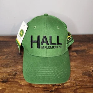 Sombrero John Deer Hall Implement CO. Malla Snapback Verde Mercancía Oficial - Imagen 1 de 7