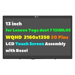 WQHD LCD Touch Screen Display Assembly for Lenovo Yoga Duet 7-13ITL6 2160x1350 - Picture 1 of 3