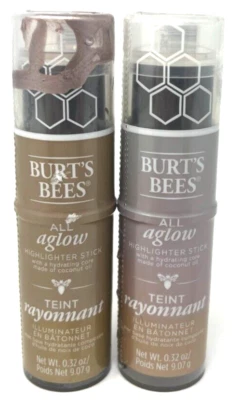 (2) Burt's Bees All Aglow Highlighter Stick 0.32 oz Each Sealed 1905 - Opal Mist - Image 1 of 3