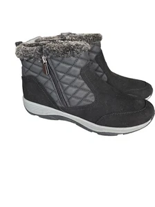 EASY SPIRIT VANCE BLACK FABRIC ANKLE BOOTIES COMFORT SHOES US WOMENS SZ 9M NEW - Picture 1 of 5