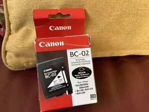 Encre noire originale Canon BC-02 pour BJ-200/200e 200ex/230 BJ-100 BJC-210 BJC-240 - Photo 1/3