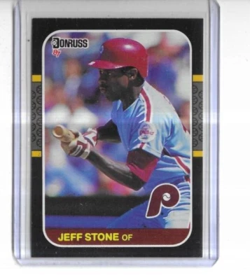 1987 Donruss #309 Jeff Stone Philadelphia Phillies - Image 1 of 2