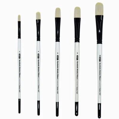 Juego de 5 cepillos Filberts sintéticos cerdas blancas AS-232 Foto 1 de 4