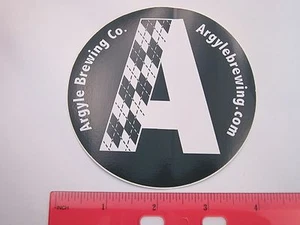 BEER Brewery STICKER ^ ARGYLE Brewing Co ~ ~ Greenwich, NEW YORK Breweriana - Picture 1 of 1
