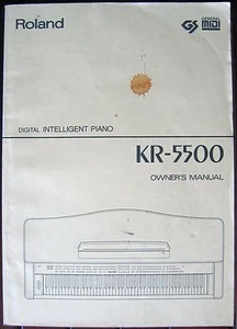 Roland KR-5500 Digital Intelligent Piano Keyboard Original Owner's Manual Book - Picture 1 of 1