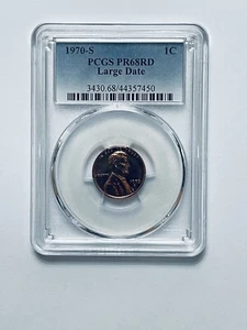 1970-S Lincoln Memorial Reverse Cent PCGS PR68RD Large Date - Picture 1 of 12