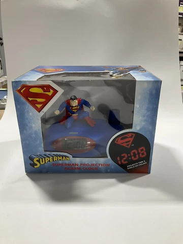 Superman Projection Alarm Clock open Box DC Comics Warner Bros Cover