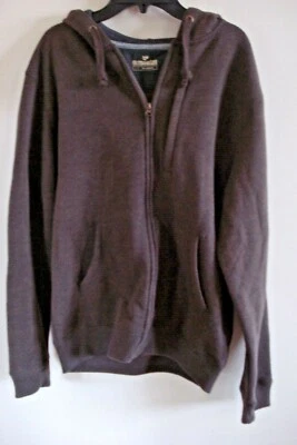 Mens Hooded Sweatshirt Size Small Brown Outdoor Life 3 Pocket - Image 1 of 2