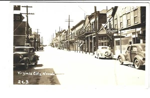 POSTKARTE RPC VIRGINIA STADT NEVADA STRASSENSZENE - Bild 1 von 2