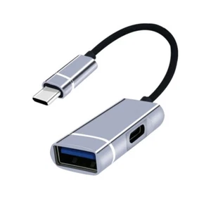 USB Hub Type-C to 2 Port Splitter Docking Station High Speed to USB + PD - Photo 1/8