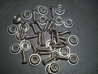 25pcs #10 x 3/4" w/#8 head stainless door kick panel screws Chevy Oldsmobile GMC - Image 1 of 4