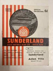1964 1965 Sunderland v Aston Villa - Picture 1 of 1
