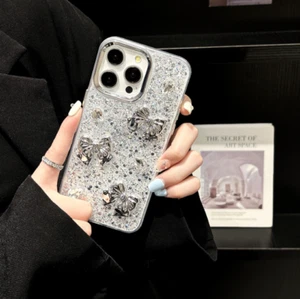 Glitter Bling Sparkle Women Girl Rubber Shockproof TPU Back Phone Case For Phone - Picture 1 of 10