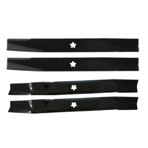 Set of (2) New Replacement Heavy Duty Blades & Set Of 2 New Mulching Blades - Picture 1 of 5