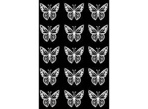 Calcomanías de vidrio fundido blanco de 1 pulgada mariposas 15 piezas - Imagen 1 de 2