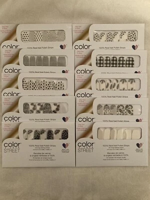 Paquete de 10 tiras de esmalte de uñas Color Street superposiciones - totalmente nuevas Foto 1 de 4