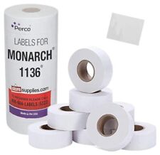 White Pricing Labels for Monarch 1136 Price Gun – 1 Sleeve 8 Rolls 14000 Pric.