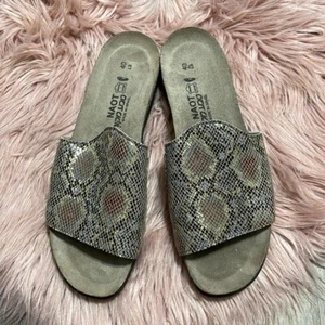 Naot Flat Snake Print Sandals Size 9 - Picture 1 of 6