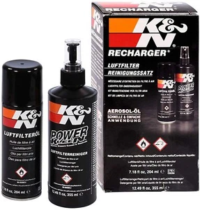 KN K&N Cotton Sports Air Filter Cleaning Kit 355ml Oil 204ml  - Picture 1 of 7