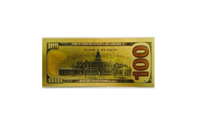 WHOLE SALE 10 Pieces Gold 100 Dollar Bill USD Paper Manifestation Money BULK - Image 1 of 2